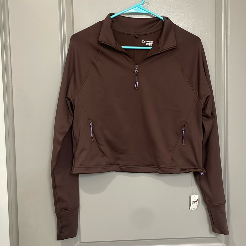 OFFLINE By Aerie Warm Up Quarter Zip
